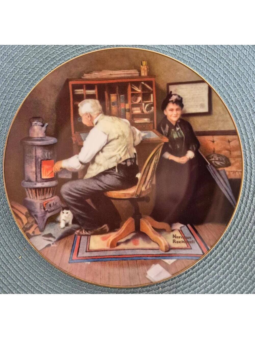 Norman Rockwell Limited Edition Collector Plate - "Keeping Company" - 1989